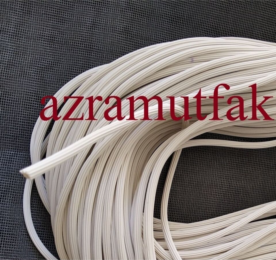 Sineklik Teli Fitili-Sineklik Tülü Contası-Fly Screen Wire Wick 358620222 Siyah-50 M