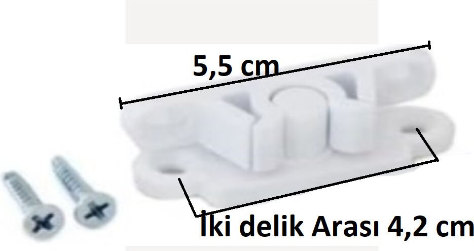 Sineklik Montaj Seti (2 Adet Tutamak, 2 Adet Çıt Çıt, 4 Adet Menteşe, 2 Adet Kol) 10 Parça