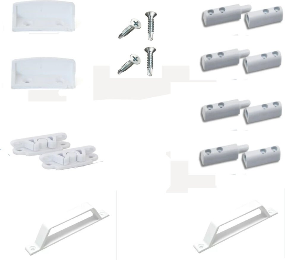 Sineklik Montaj Seti (2 Adet Tutamak, 2 Adet Çıt Çıt, 4 Adet Menteşe, 2 Adet Kol) 10 Parça