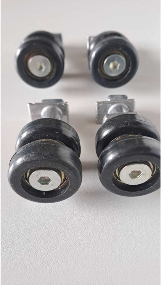 4 Adet Cam Balkon Tekeri, Dayanıklı ve Kullanışlı, Kolay Montajli Set