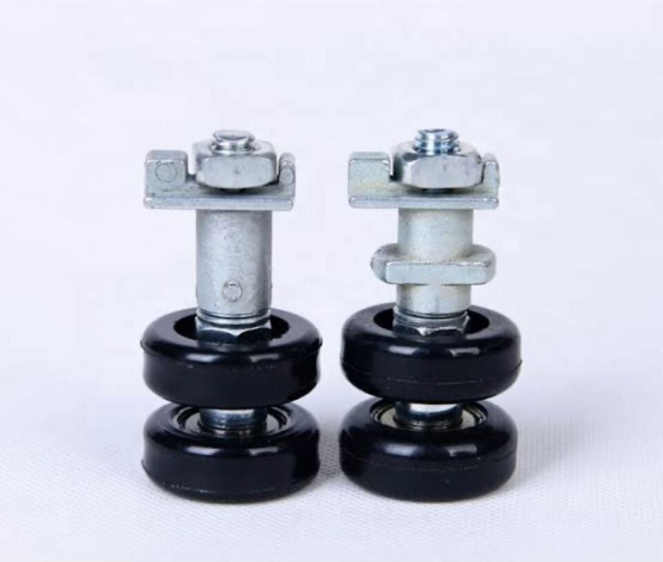 Cam Balkon Tekerleri, 8 Adet, Erkek ve Dişi, Kertikli ve Kertiksiz Seçeneklerle