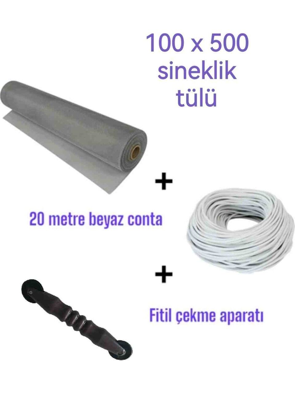 Fiberclass 100X500 Tül ( Sıkıştırma Aparatı) ve 20 mt Beyaz Fitili