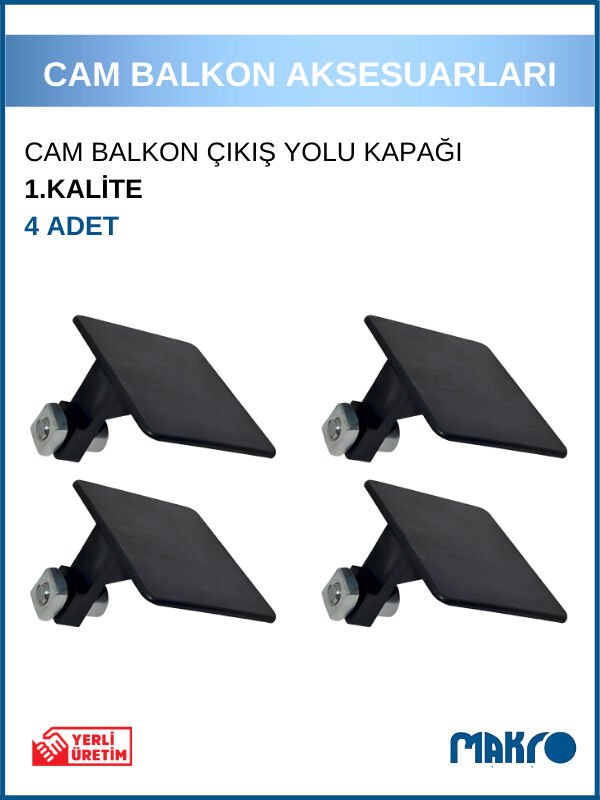 Cam Balkon Tekeri Çıkış Yeri Kapak 4 Adet