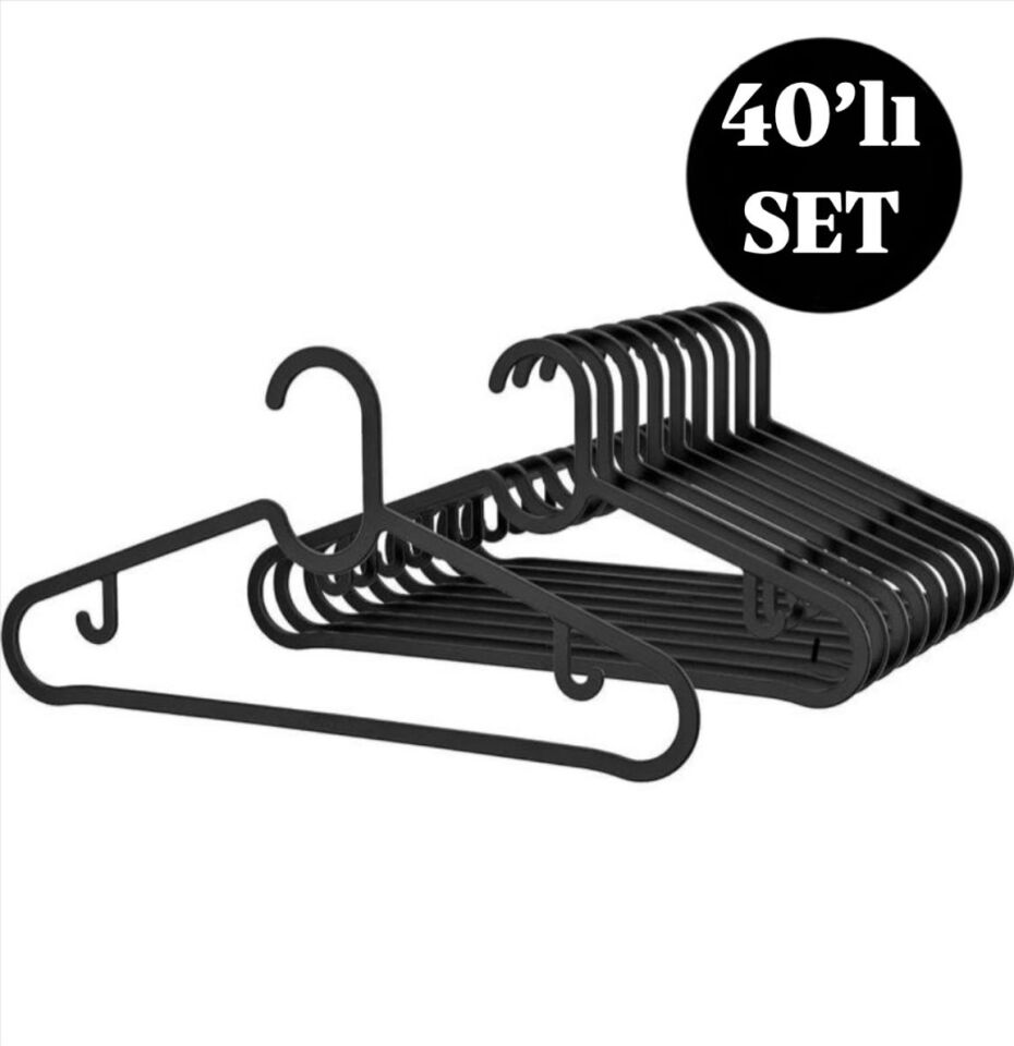 Dolap Içi Elbise, Pantolon, Gömlek, Ceket, Etek Askısı Seti, (40ADET), Plastik