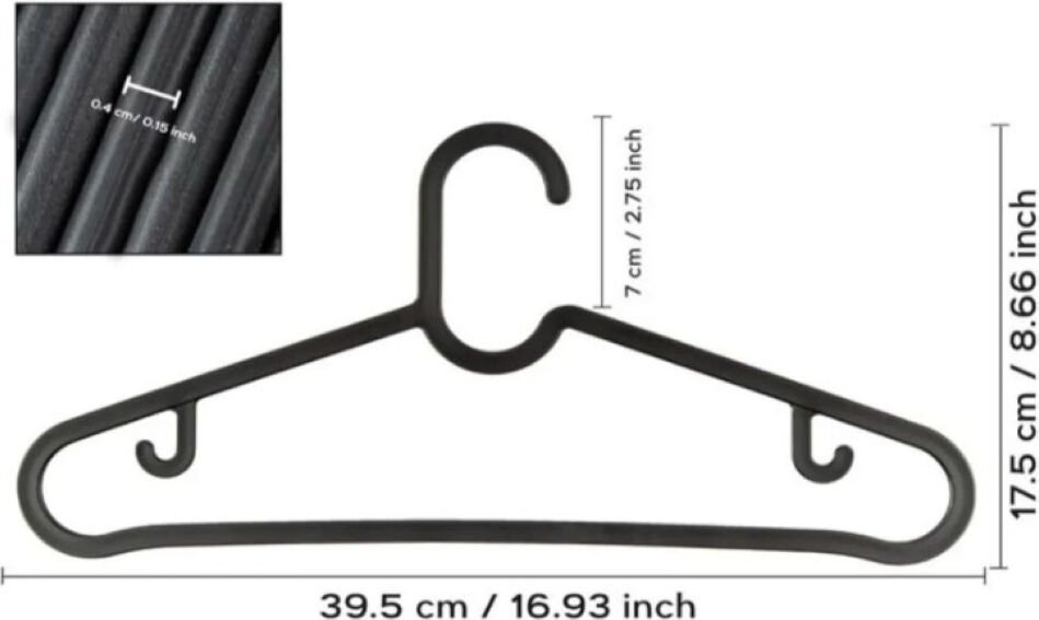 Dolap Içi Elbise, Pantolon, Gömlek, Ceket, Etek Askısı Seti, (40ADET), Plastik