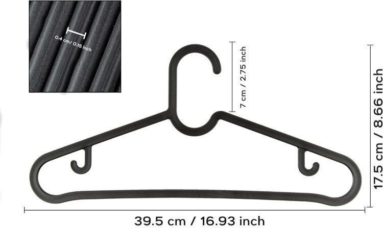 Dolap Içi Elbise, Pantolon, Gömlek, Ceket, Etek Askısı Seti, (20 Adet), Plastik