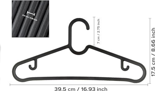 Home 20 Adet Dolap Içi Elbise Askısı,pantolon,gömlek,ceket,etek Askısı,gardrop Için Slim Plastik Askı (20 Adet)