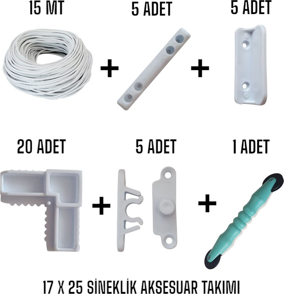 17X25 Sineklik Aksesuar Takımı – Kolay Montaj, Dayanıklı Malzeme