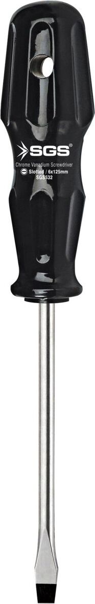 SGS Düz Tornavida 7x125 MM Siyah