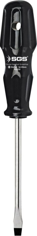 SGS Düz Tornavida 7x125 MM Siyah
