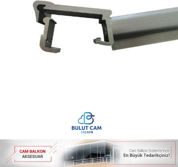 Çamaşır Kurutma Askısı Alüminyum Küpeşte Askılığı Kurutmalık (Bronz,ant.gri,eloksal) Kare 6x2.5 cm