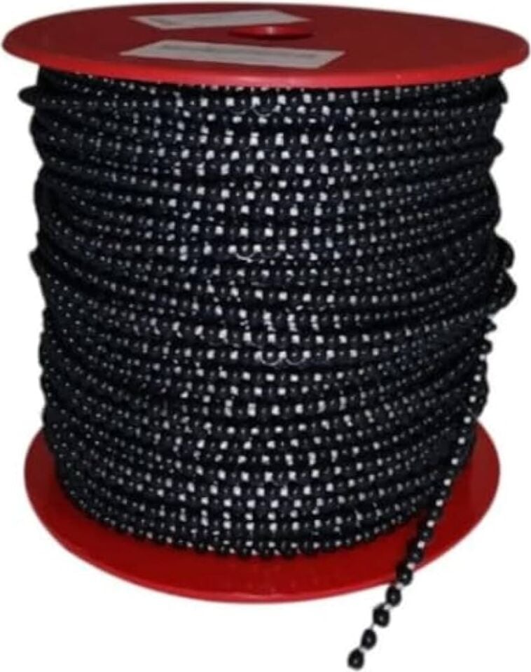 Cam Balkon Plastik Boncuklu Ip Zincirleri Siyah 2 Metre