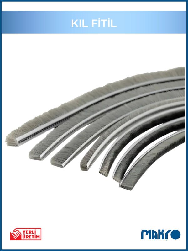 Alüminyum Pvc Kapı Pencere Cam Balkon Kıl Fitili En 6,7mm - Kıl Uzunluğu: 10MM - 5 Metre