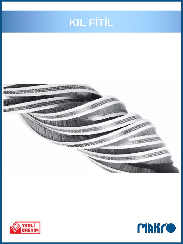 Alüminyum Pvc Kapı Pencere Cam Balkon Kıl Fitili En 6,7mm - Kıl Uzunluğu: 6mm - 10 Metre