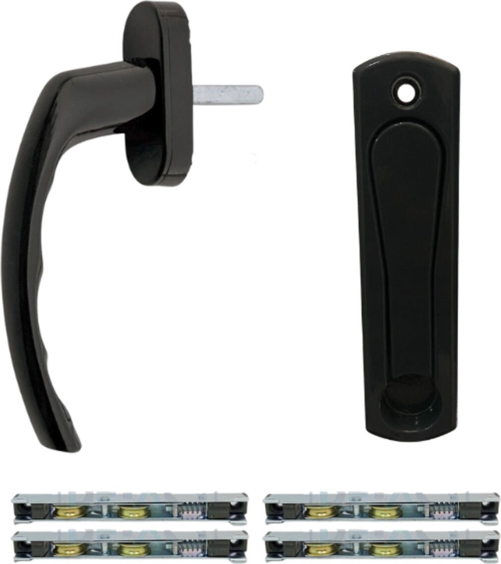 Pvc Alüminyum Gömme Kol, Pencere Kolu, 4 Ad. Çiftli Sürme Teker -Antrasit