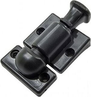 Cam Balkon Plastik Kilidi Siyah + 4 Adet Vida