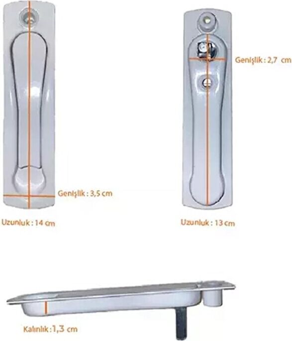 Siyah Pvc Pimapen Sürgü Gizli Kapı Pencere Kilitli Kol Havuz