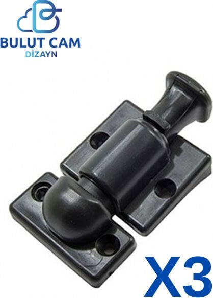 3AD. Cam Balkon Kilidi - Cam Balkon Emniyet Kilidi Siyah
