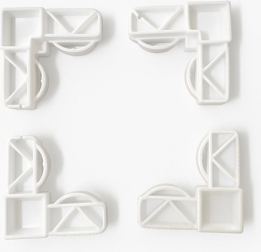 Sineklik Köşe Takozu 17X25MM Siyah - Beyaz 4 Adet