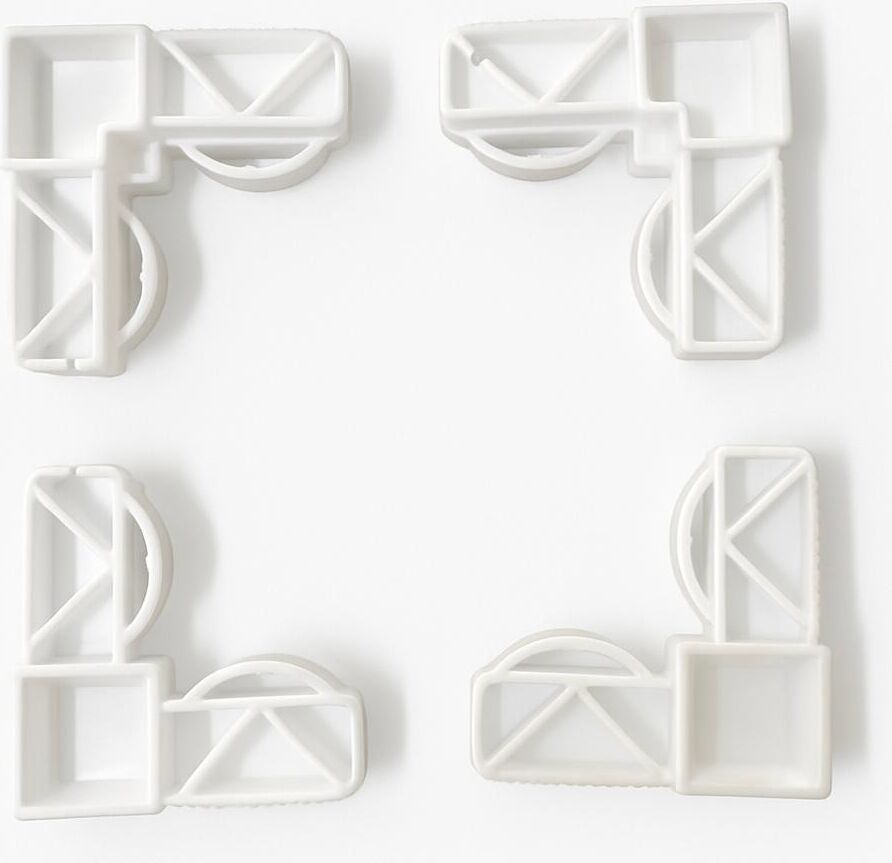 Sineklik Köşe Takozu 17X25MM Siyah - Beyaz 4 Adet