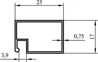 150 cm 17X25 Alüminyum Sineklik Profili - Dayanıklı, Hafif ve Paslanmaz Çerçeve Pimapen Pencere ve Pimapen Kapı Uyumlu Kesilebilir Profil