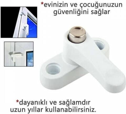 Pvc Kapı Pencere Emniyet Kilidi -  Düğmeli Pimapen Kilidi - Çelik