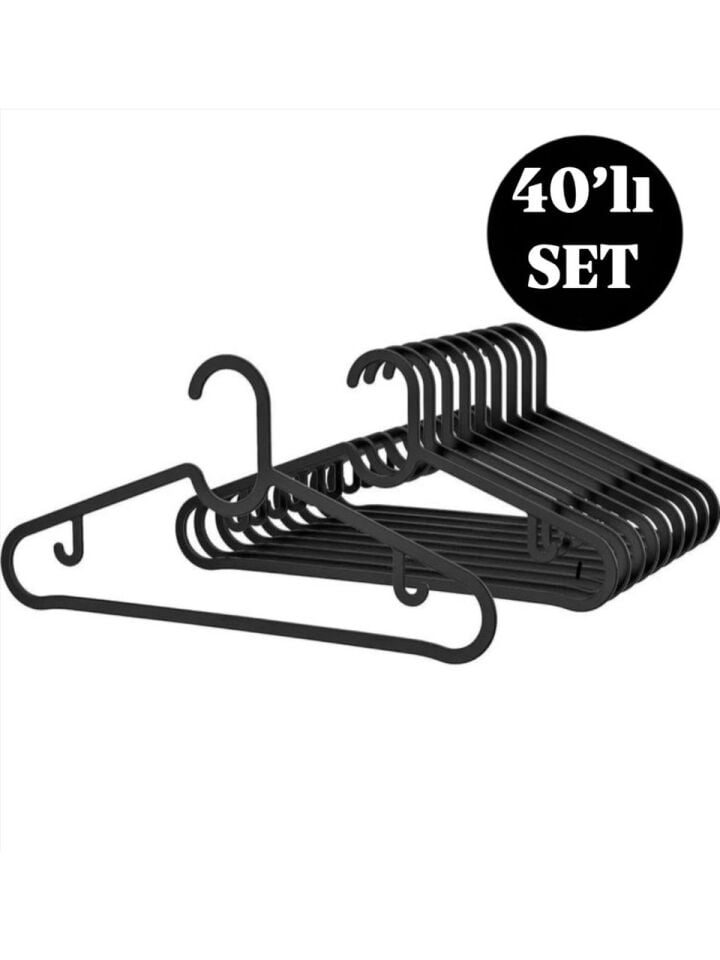 Eylül Yapı Eylül Dolap Içi Elbise, Pantolon, Gömlek, Ceket, Etek Askısı Seti, (40ADET), Plastik