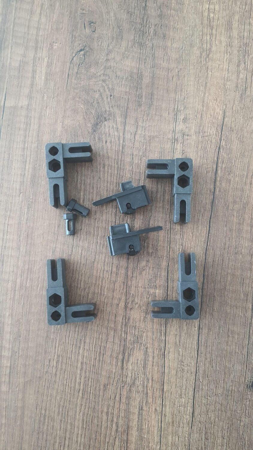 18 mm Kalınlık Ince Seri Plise Pileli Sürgülü Sineklik Aksesuar Seti - Siyah - (Ray, Pim, Köşe)