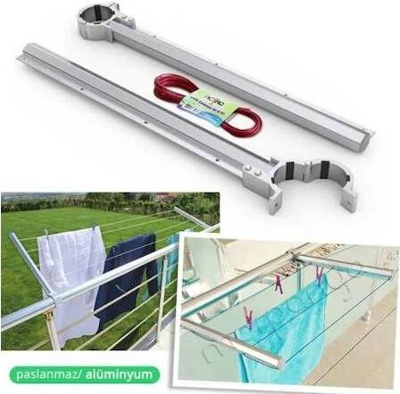 Alüminyum Korkuluk Küpeşte Çamaşırlık Askısı Kurutmalık Korkuluk Çamaşır Askısı