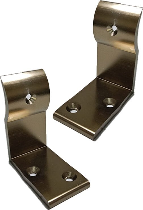 Kamataş Alüminyum Duvar L Ayak Kısa Korkuluk Küpeşte Boru Tutucu Bronz 2 Adet