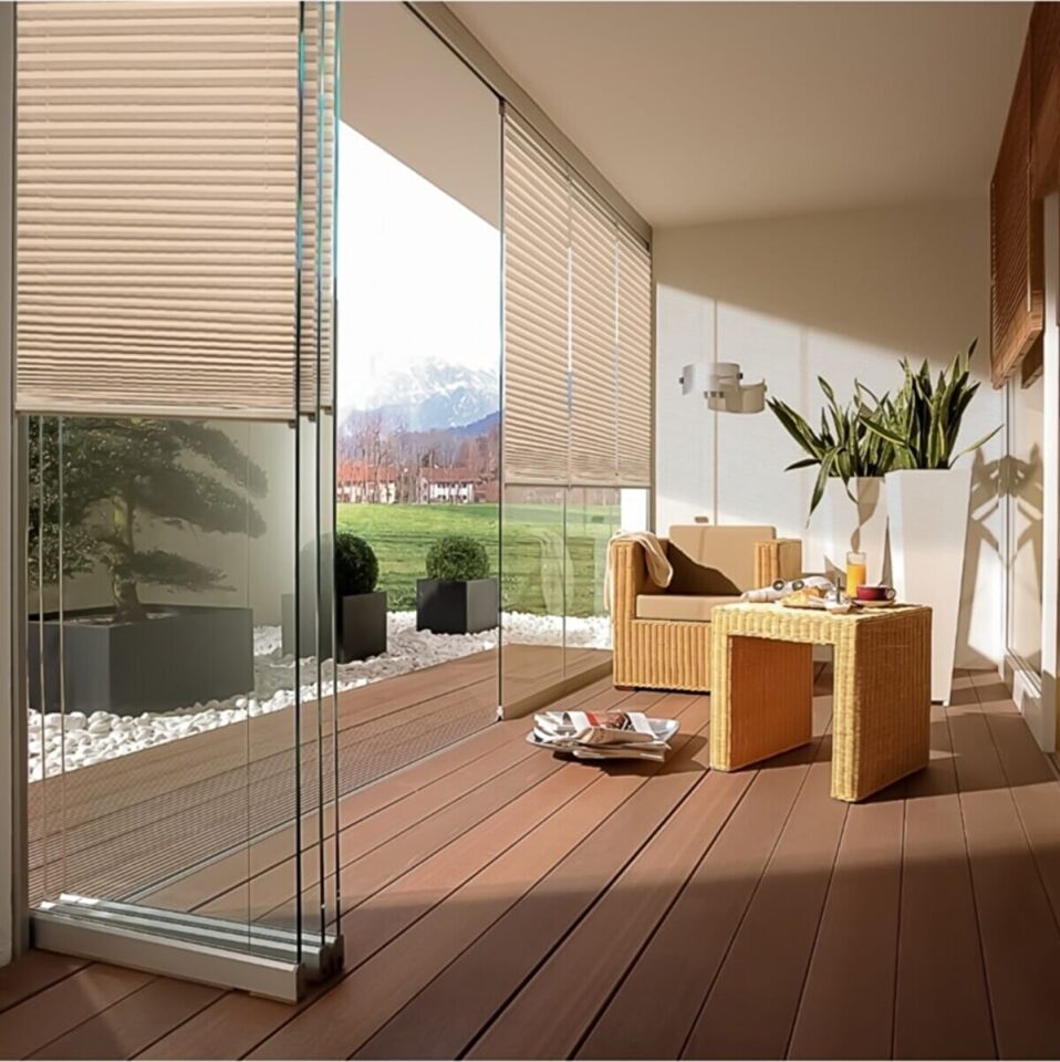 Eylül Cam Balkon ve Ofis Perdesi Plise Perde Katlanır Perde