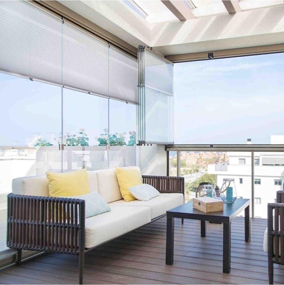 Eylül Cam Balkon ve Ofis Perdesi Plise Perde Katlanır Perde